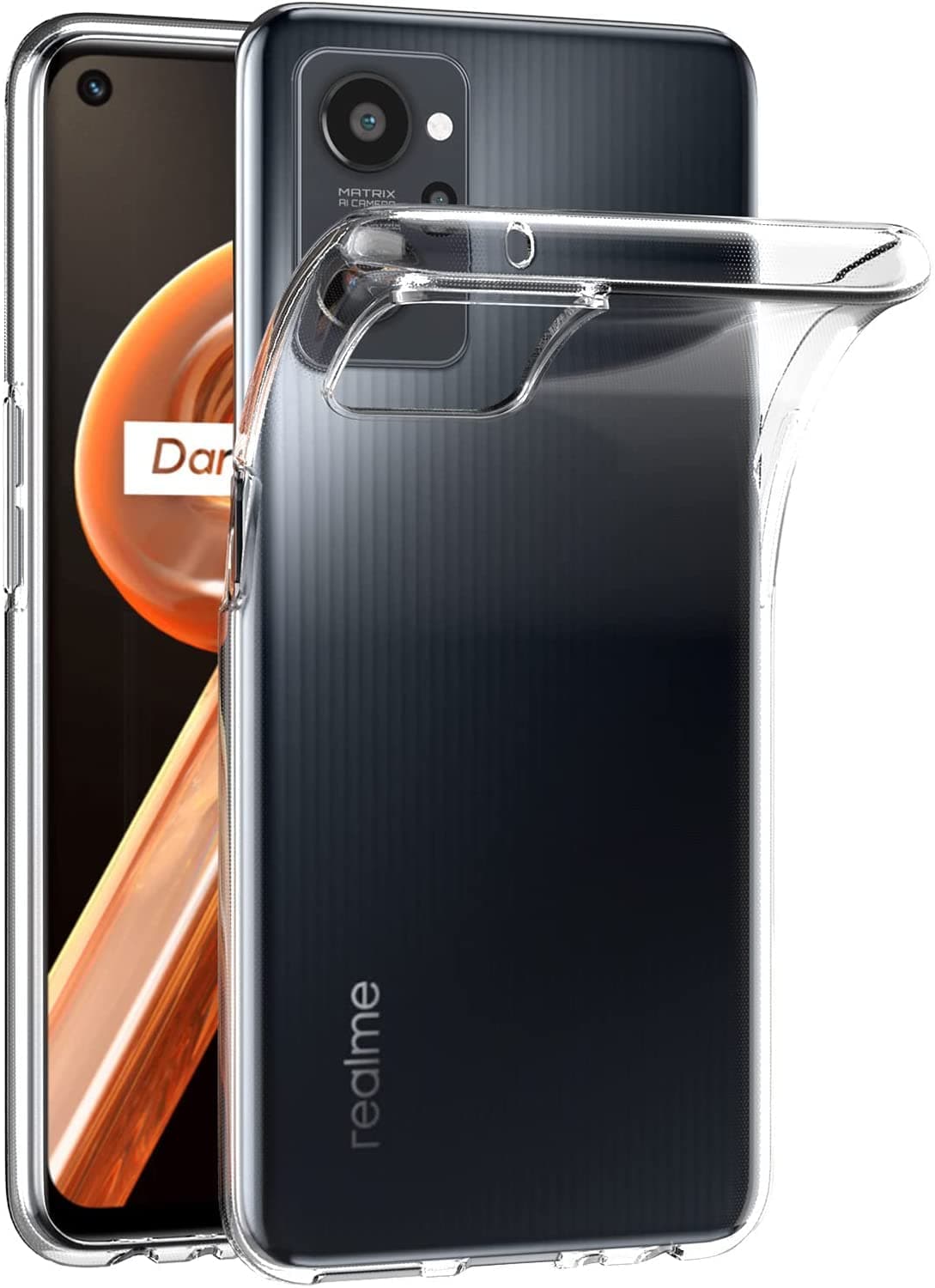 MaiJin Case for Realme 9i 4G / Oppo A36 / Oppo A76 (6.6 inch) Soft TPU Rubber Gel Bumper Transparent Back Cover