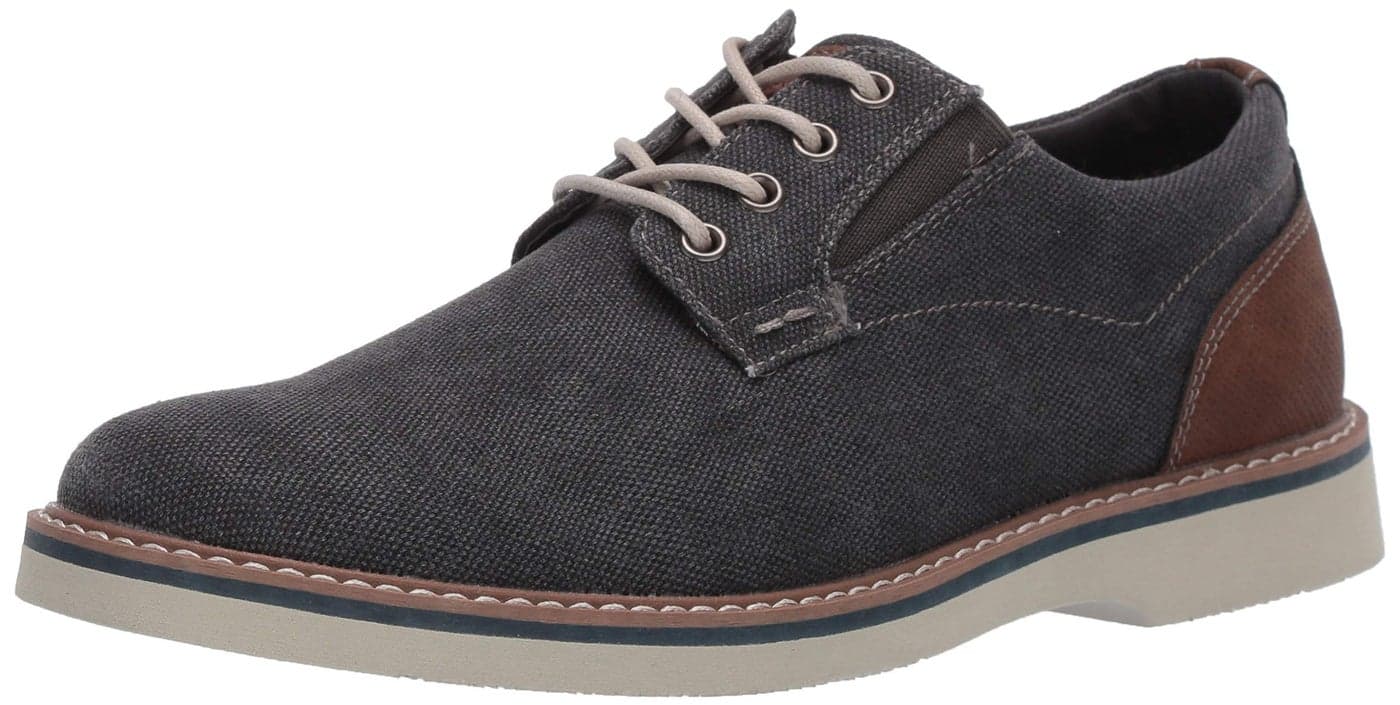 Nunn Bush mens Barklay Canvas Plain Toe Lace Up Oxford Gunmetal 85 US