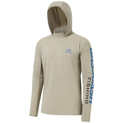 BASSDASH UPF 50 Mens UV Sun Protection Long Sleeve Performance Fishing Hoodie Hooded Shirts