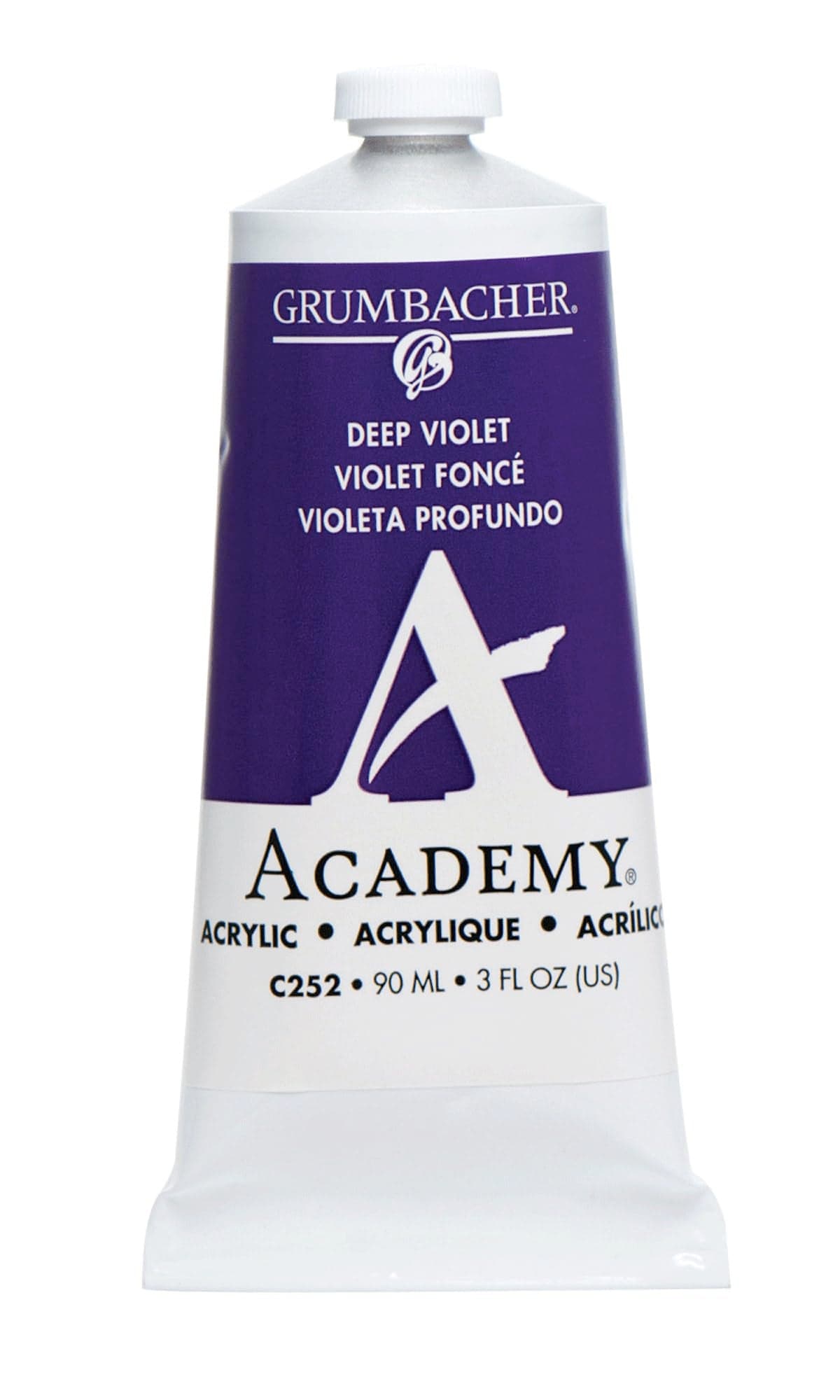 Grumbacher 90ml Metal Tube Academy Acrylic Paint Gloss Deep Violet