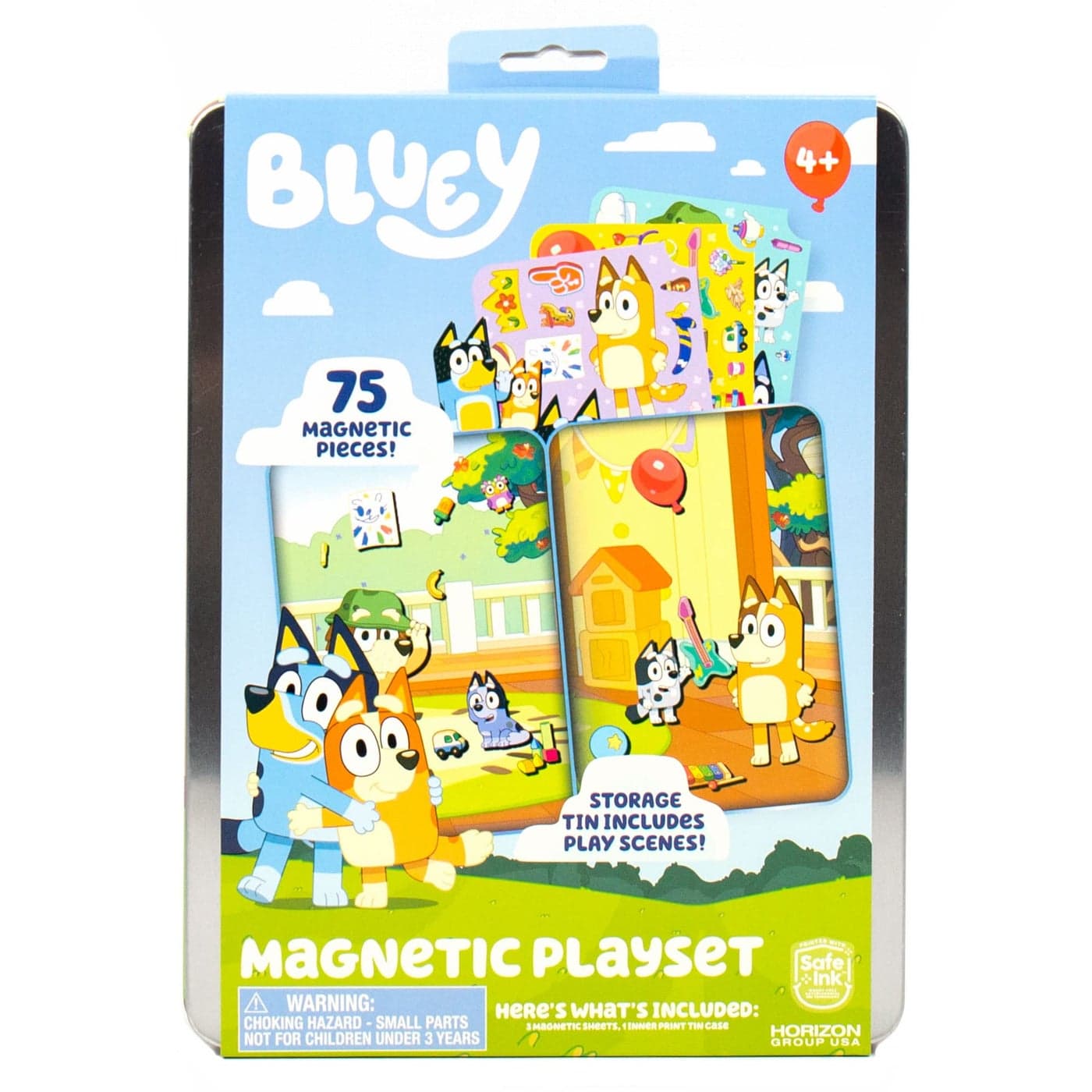 Bluey Magnetic Playset, Magnet Activity Toys, Great Birthday Parties, at-Home Activities, or Screen-Free Fun, Perfect Travel or Road Trip, Hours of Fun for Kids Ages 3,4,5,6,Multicolor,Medium,214618