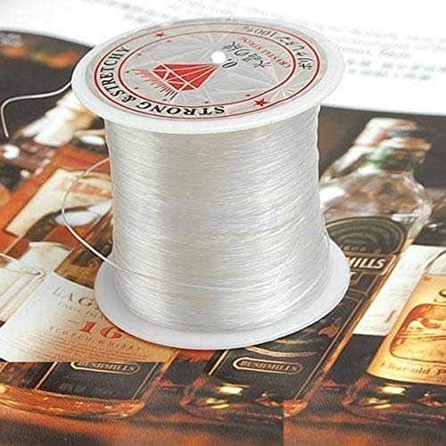 DIY Crafts 4 Pcs, Clear Crystal, Yards Nylon Cord String Jewelry Beading Thread Clear Invisible Craft Nylon Thread Monofilament Fishing Line Bead String Cord for Gemst (Pack of 4 Pcs, Clear Crystal)