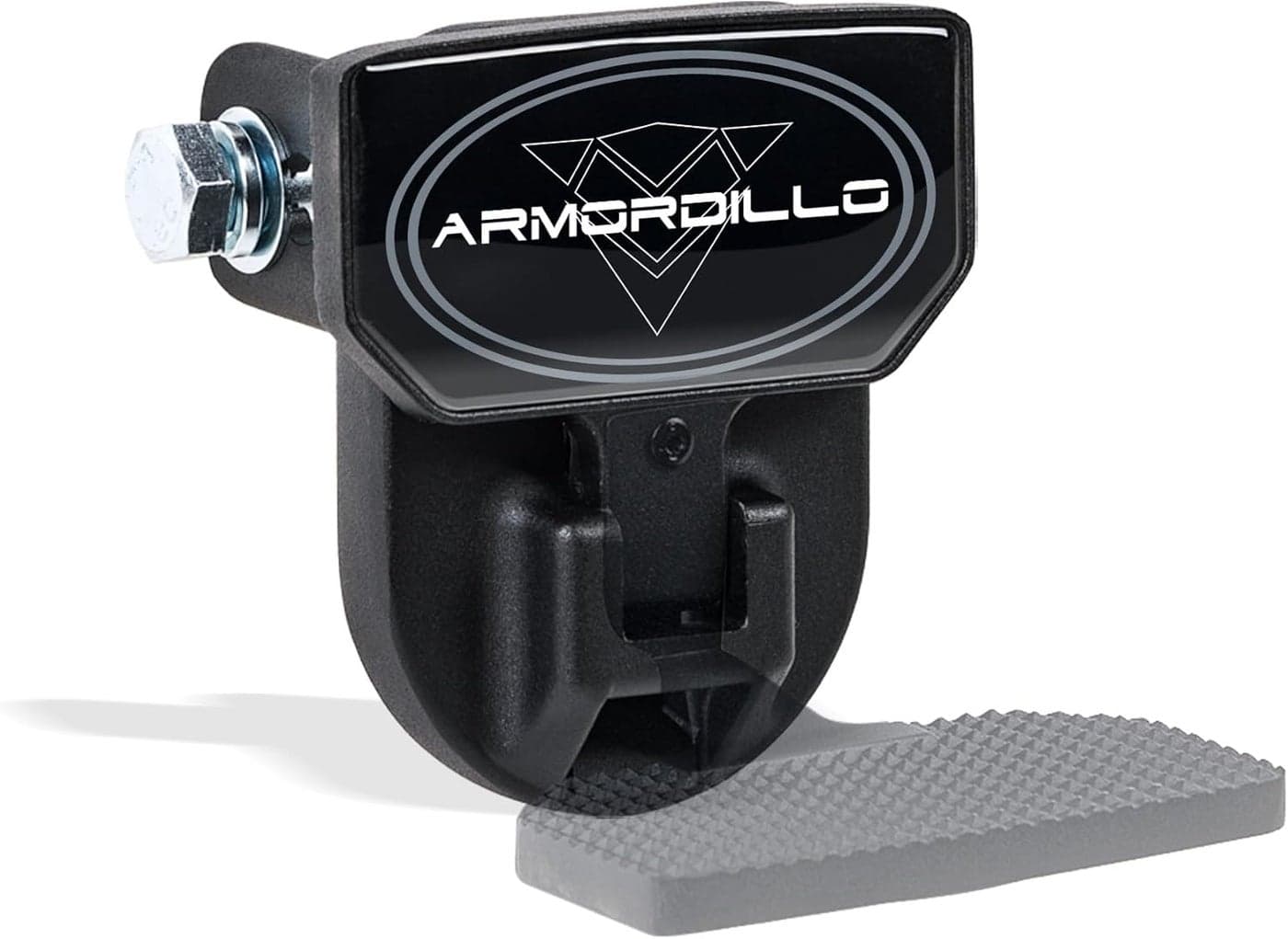 Armordillo FD Series 5" Foldable Rear Hitch Step - Class 3 Compatible, Matte Black Steel