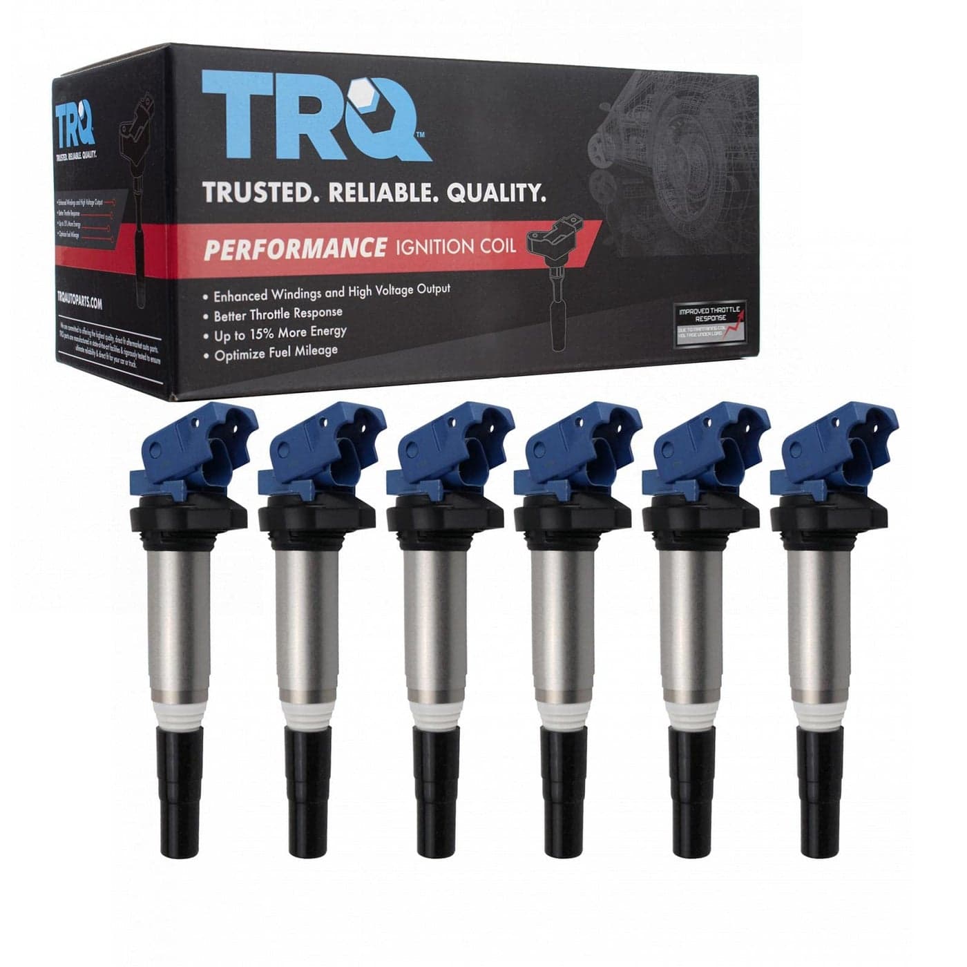TRQ Ignition Coil Set Compatible with 0121 BMW