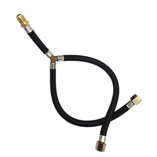 METER STAR 3/8" Flare Gas Barbecue Grill Connection Flexible Hose Low Pressure Y Splitter Hose Assemly Parts Inlet Pipe for BBQ Stove