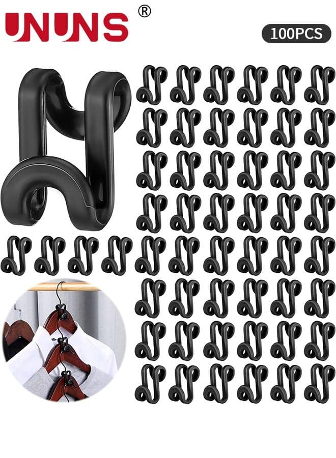 Space-Saving Clothes Hanger Hooks,100 Pack Heavy Duty Cascading Clothes Hanger Hooks,Cascade Hangers To Create Up To 5X More Closet Space For Clothes
