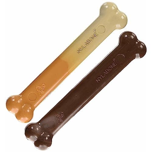 Nylabone Original Bone Power Chew Toy for Dogs Durable Dog Toys for Aggressive Chewers Flavor Frenzy Funnel Cake Shish Kabob Flavor Large Up to 50 lbs 2 Pack