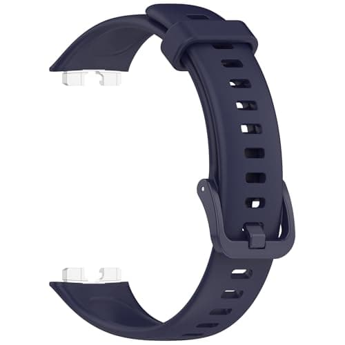 Wisely Adjustable Silicon Band Strap for Huawei Band 9/8 Watch Silicone Replacement Band Bracelet, NavyBlue