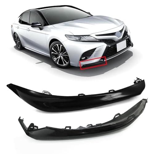 Front Bumper Lower Grille Trim Molding Fit for Toyota Camry SE XSE 2018 2019 2020 Front Lower Bumper Guard LR Side Front Bumper Cover Lower Molding Trim Glossy Black