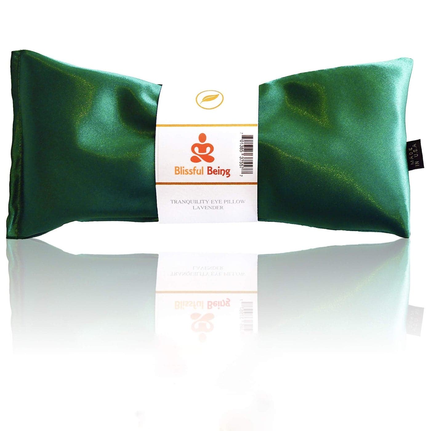 Blissful Being Lavender Eye Pillow Hot or Cold Weighted Satin Eye Mask perfect for Sleeping Yoga Meditation Gifts for Women Birthday Teachers Natural Herbal Relaxation Made in USAEmerald