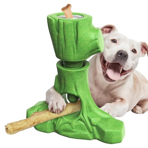 KADTC XL 3-in-1 Durable Dog Bully Stick Holder, Stuffable Lick Toy & Indestructible Chew Toy for Aggressive Chewers, Long-Lasting Enrichment, Bone Holder for Medium Large Dogs