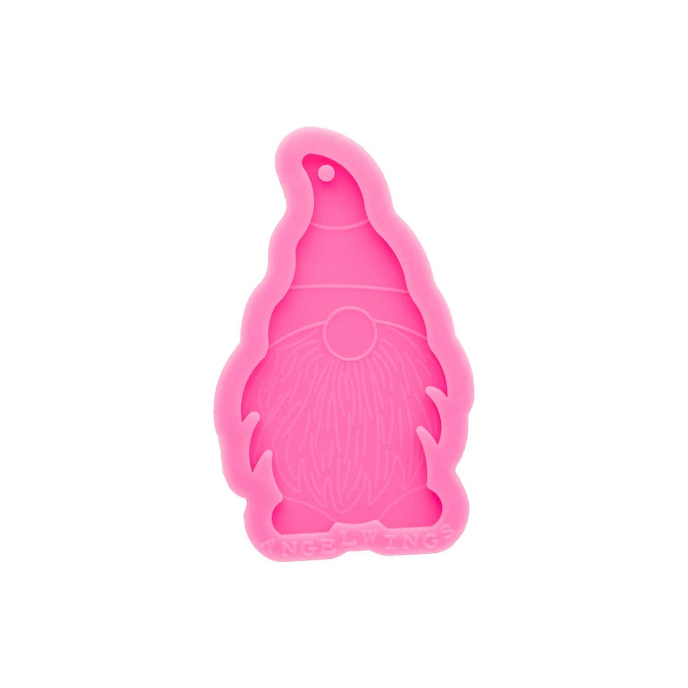 Angel Wings Lovely Cartoon Man Gnome Keychain Silicone Resin Mold with Hole Epoxy Resin Craft Silicone Molds Polymer Clay Key Ring Pendant Mould Tool DIY Jewelry Making Silicone Molds