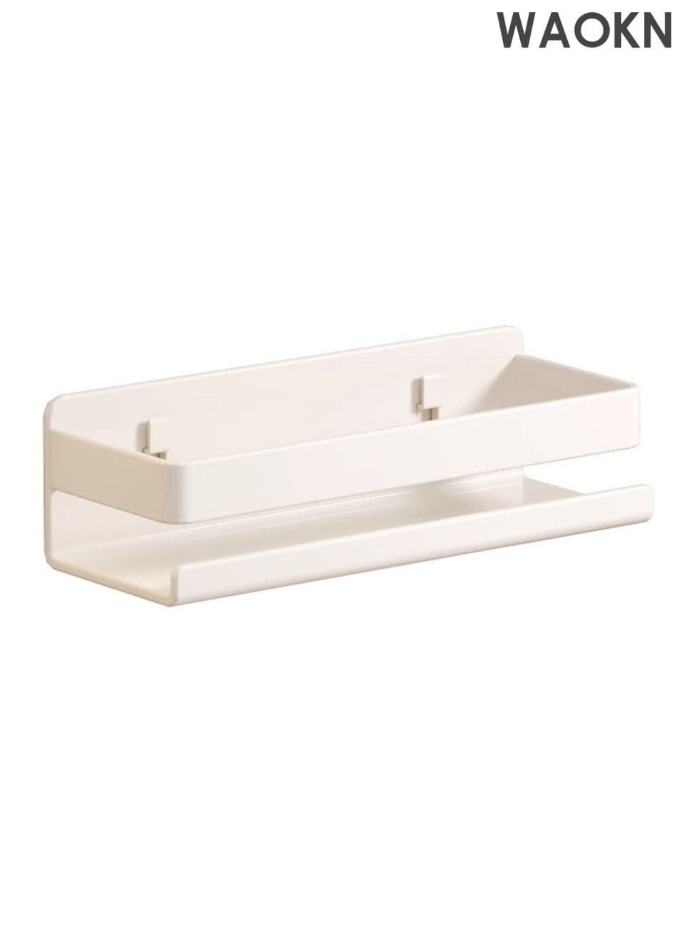 New Adhesive Wall-Mounted Seasoning Rack , No Punching Required Stainless Steel , Storage Shelves Wall Spice Jar Storage Rack , Kitchen Shelves For Kitchen And Bathroom , 50cm , unisex , White .