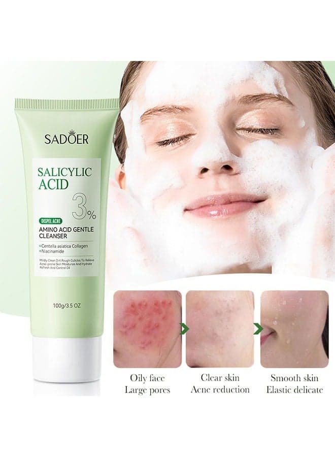 Salicylic Acid 3% Amino Acid Gentle Cleanser- Dispel Acne, Rejuvenating Facial Wash 100g