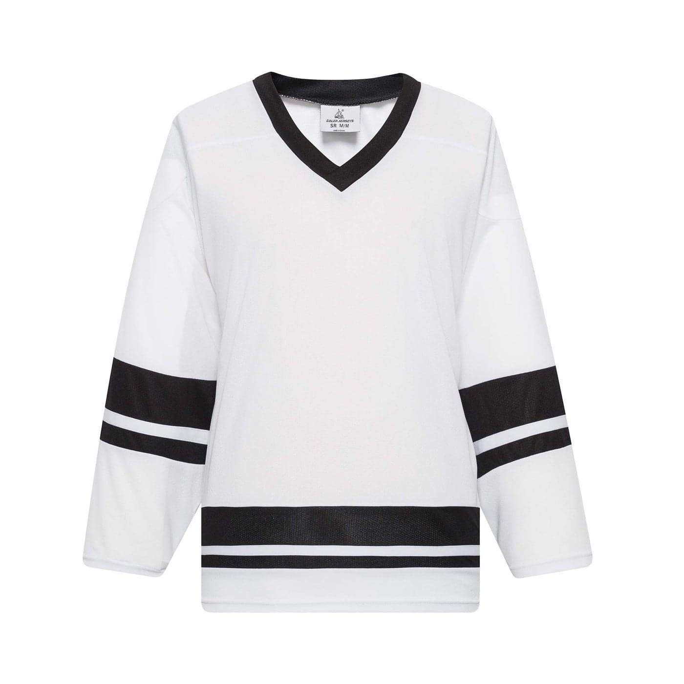 EALER H400 Series Blank Ice Hockey Practice Jersey League Jersey for Men and Boys Senior and Junior Adult and Youth WhiteBlack
