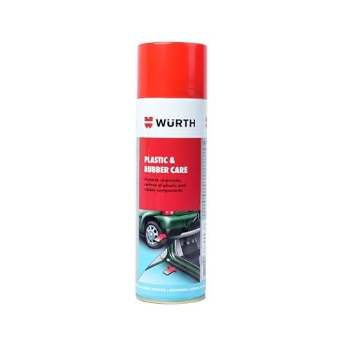 Wuerth Silicone Spray for Rubber & Plastic Care - 500 ml | Protects & Restores Rubber and Plastic | UV & Moisture Protection | High Shine, Anti-Static German Formula