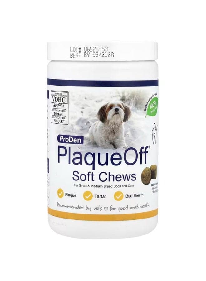 ProDen, PlaqueOff® Soft Chews, For Small & Medium Breed Dogs & Cats, 90 Soft Chews, 7.9 oz (225 g)