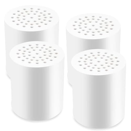4 Pack 20 Stage Shower Head Filter, Shower Filter Replacement Cartridge for Hard Water, Universally Compatible With Any Similar Design, High Output, Clean and Softener Water