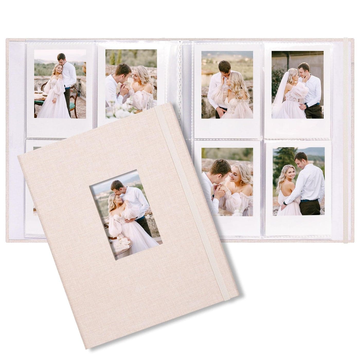 Vienrose Mini Polaroid Photo Album Book 208 Photos 2x3 Inch Pictures for Fujifilm Instax Mini 7s 8 9 11 25 26 40 50s 90 Evo Z2300 Instant Camera Polaroid Snap Beige 1 Pack