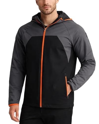 Spyder Mens Softshell Jacket - Faux Fur Lined Water Wind Resistant Performance Mens Fleece Jacket for Hiking Running Jogging, Size Large, Polar Colorblock