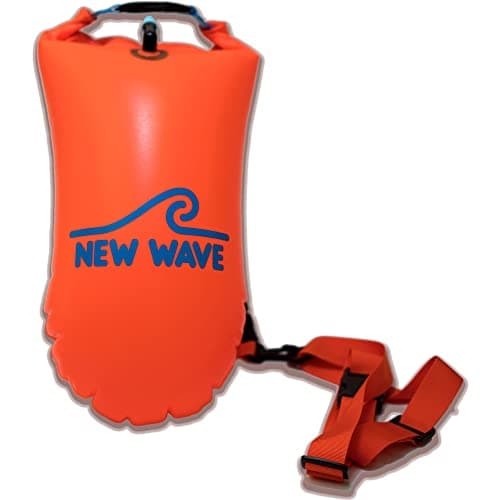 New Wave Swim Buoy for Open Water Swimmers and Triathletes - Light and Visible Float for Safe Training and Racing (15L)