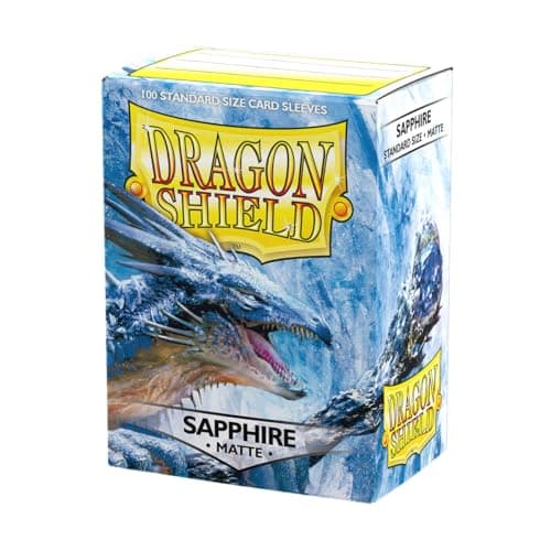 Dragon Shield Standard Size Card Matte Sleeves 100 CT Smooth Tough Premium TCG Sleeves Compatible with Pokemon Flesh Blood One Piece Magic The Gathering Sapphire Matte