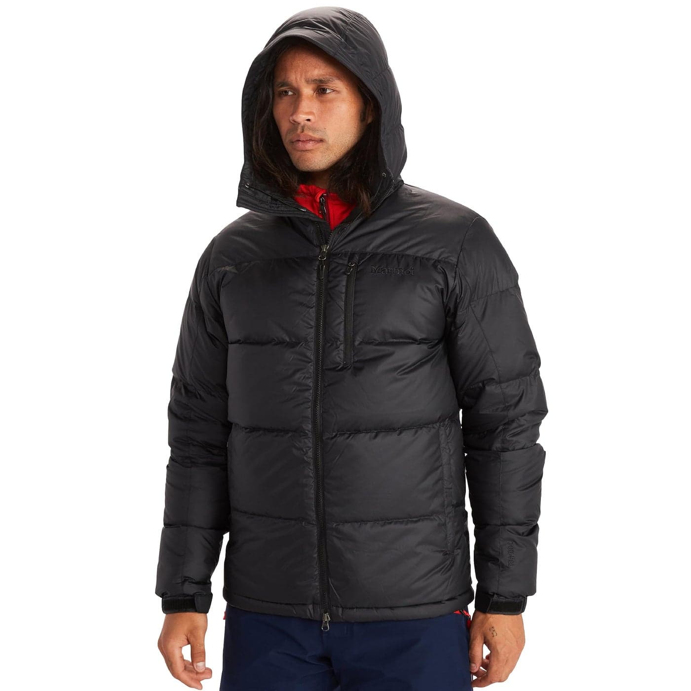 MARMOT Mens Guides Down Hoody Jacket 700 Fill DownInsulated WaterResistant Lightweight Puffer Coat Jet Black XLarge