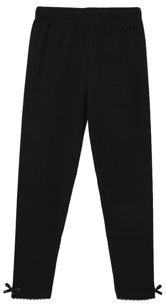 Max Girls Solid Regular Full Length Mid Rise Leggings (W23CLG25BLACK)_2-3Y