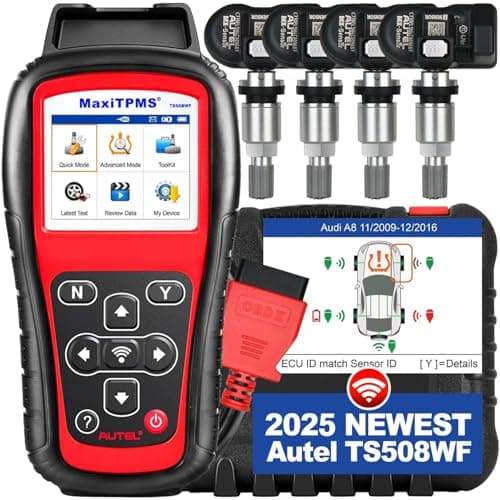 2025 Autel MaxiTPMS TS508WF KIT TPMS Programming Tool WiFi Ver of TS508K TS508 TS501 TS601 w 120 4PCS 315433MHz MXSensor Relearn Activiate All Sensors Clear TPMS DTCs Lifetime Updates