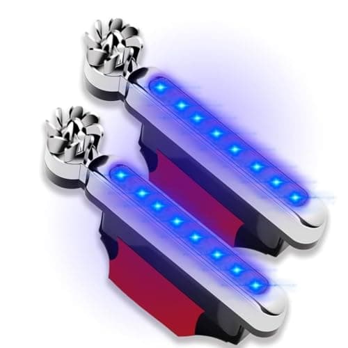 RAMPKD Universal Car Wind Power Daytime Running Light 8 LED Light External Fog Lights are Used for Car Driving Assist Light Accessories (Pack of 2)