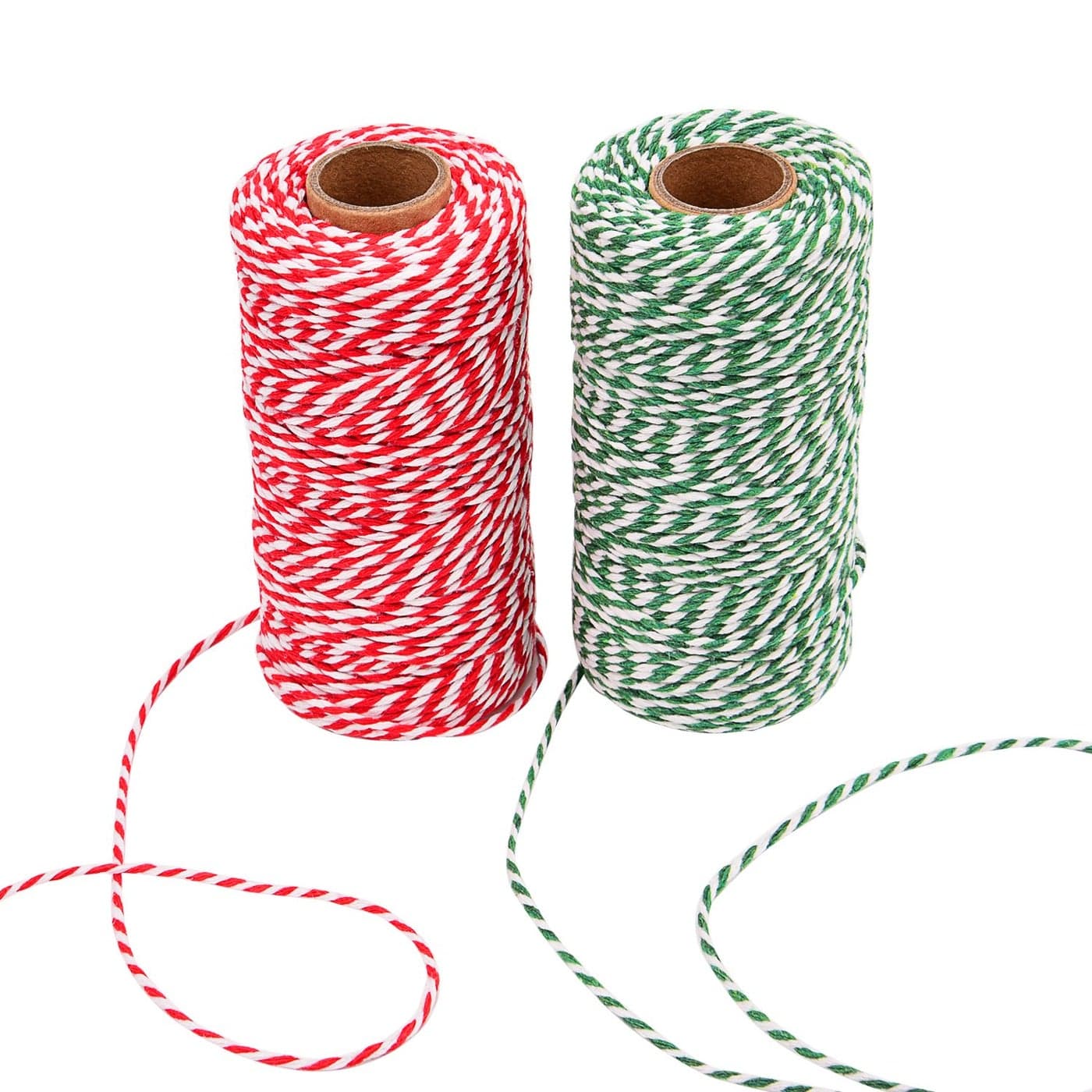Sunmns Christmas Twine Cotton String Rope Cord for Gift Wrapping Arts Crafts 656 Feet Multicolor A