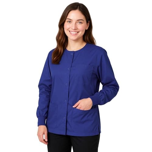 M&M SCRUBS Women's Scrub Jacket Medical Scrub Jacket L True Navy