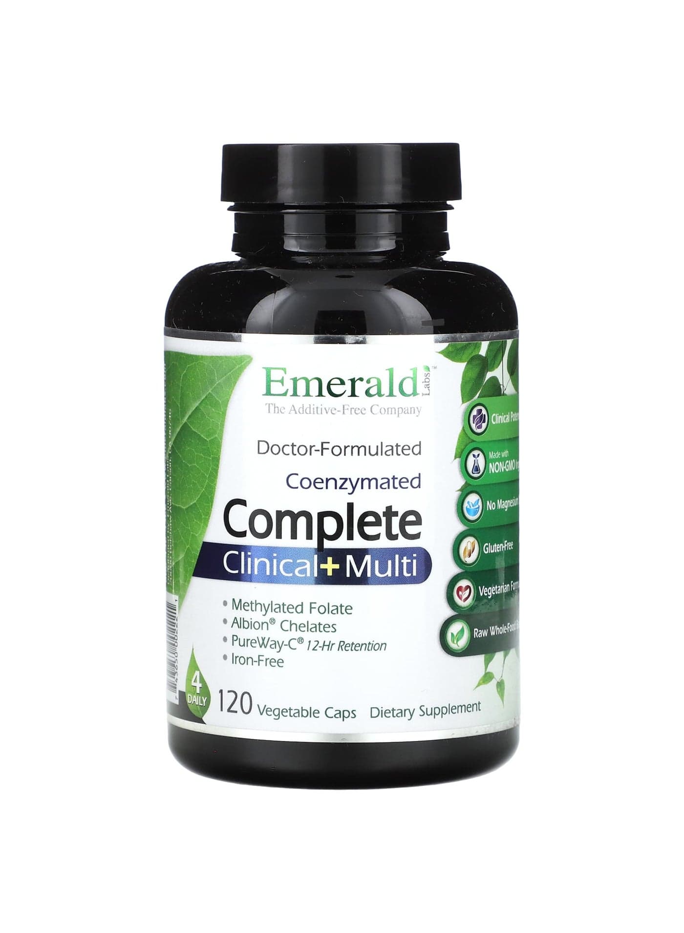 CoEnzymated Complete Clinical + Multi, 120 Vegetable Caps