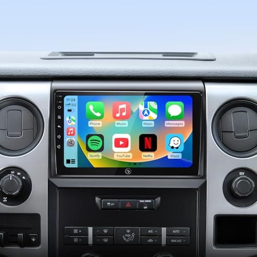 9" Car Radio Stereo Upgrade for Ford F150 2009 2010 2011 2012 2+64G/Touchscreen/Wireless carplay/Android auto/5Gwifi/GPS Navigation/Bluetooth/FM/RDS Radio/Backup Camera