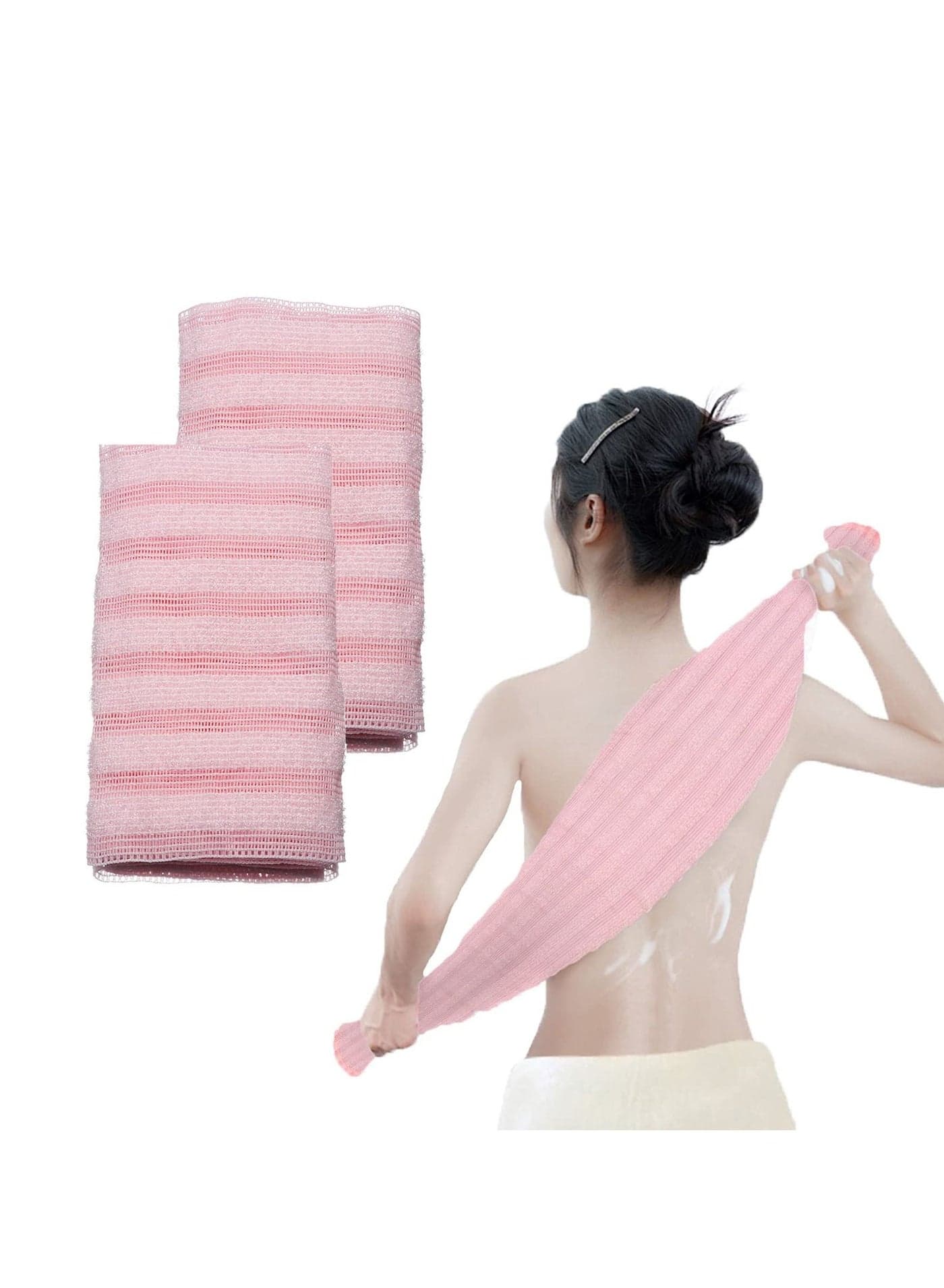2 Pack Magic Body Back Scrubber for Shower Washer Bath Wash Cloth Washcloth to Cleaning Massage