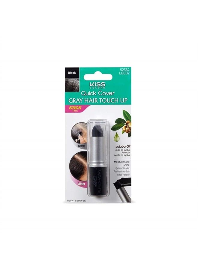 KISS Quick Cover Gray Hair Touch Up Stick (Black)