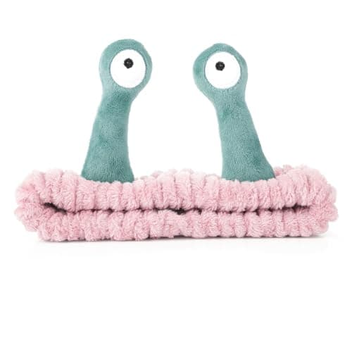 Molain Face Wash Headband Palm and Snail Spa Hair Bands Makeup Headbands Women Cartoon Cute Coral Fleece Elastic Headband Creative Hair Accessories for Washing Face Shower Sports Pink and Green