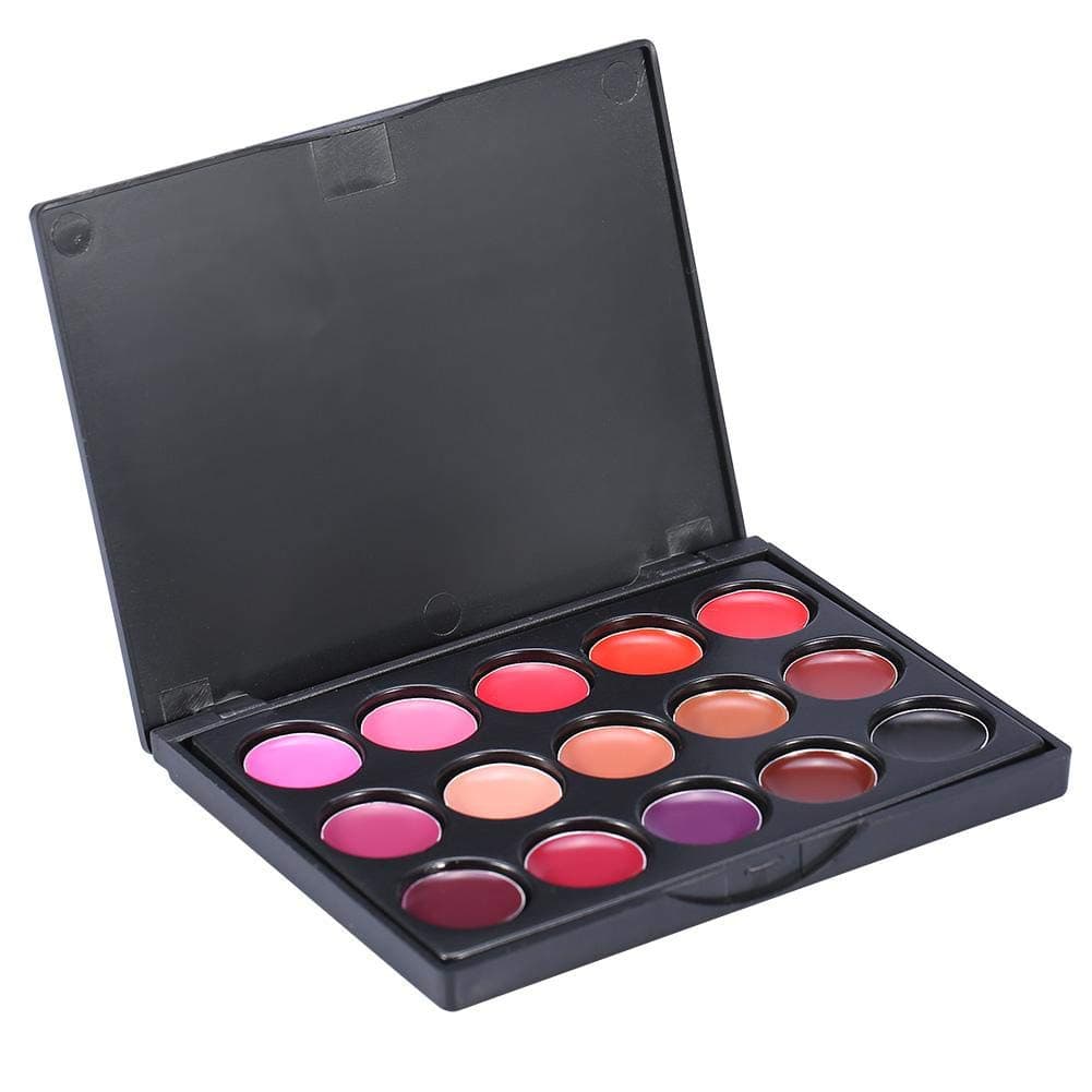 JADPES Lip Cosmetics 15Colors Professional Lip Gloss Lipstick Long Lasting Lipgloss Palette Makeup Cosmetic Lip Gloss Palette Lip Palette Makeup Kit for Lady