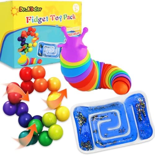 Sensory Toys for Autistic Kids Autism Squishy Fidget Toys Slug Quiet Fidgets Classroom Calm Down Travel Essential for Toddler Age 3 4 57 ADHD Stress Anxiety Easter Basket Stuffer for Toddler Boys