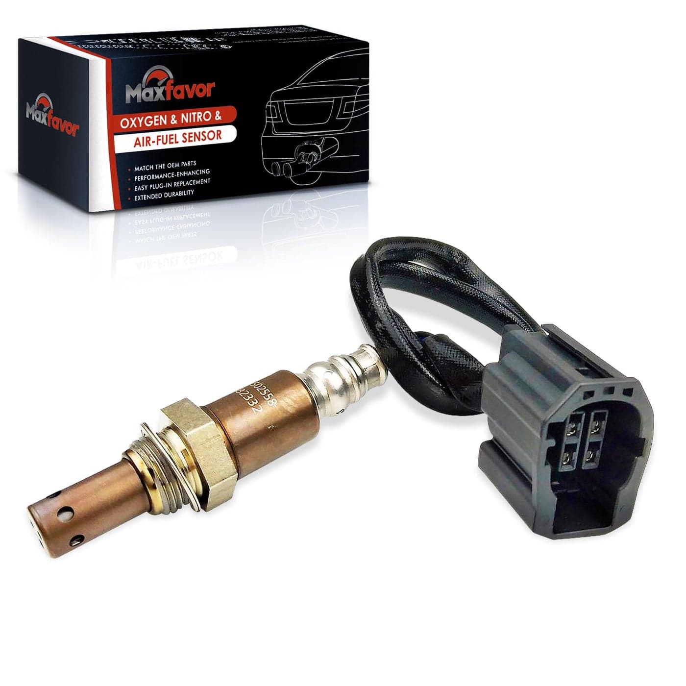 Maxfavor 2349085 O2 Sensor Oxygen Sensor Upstream Air Fuel Ratio Sensor Fit for 2004 2005 2006 2007 2008 2009 Mazda 3 Sedan Hatchback 20L for Calif Replacement LF63188G1B LF63188G1B9U 2349085