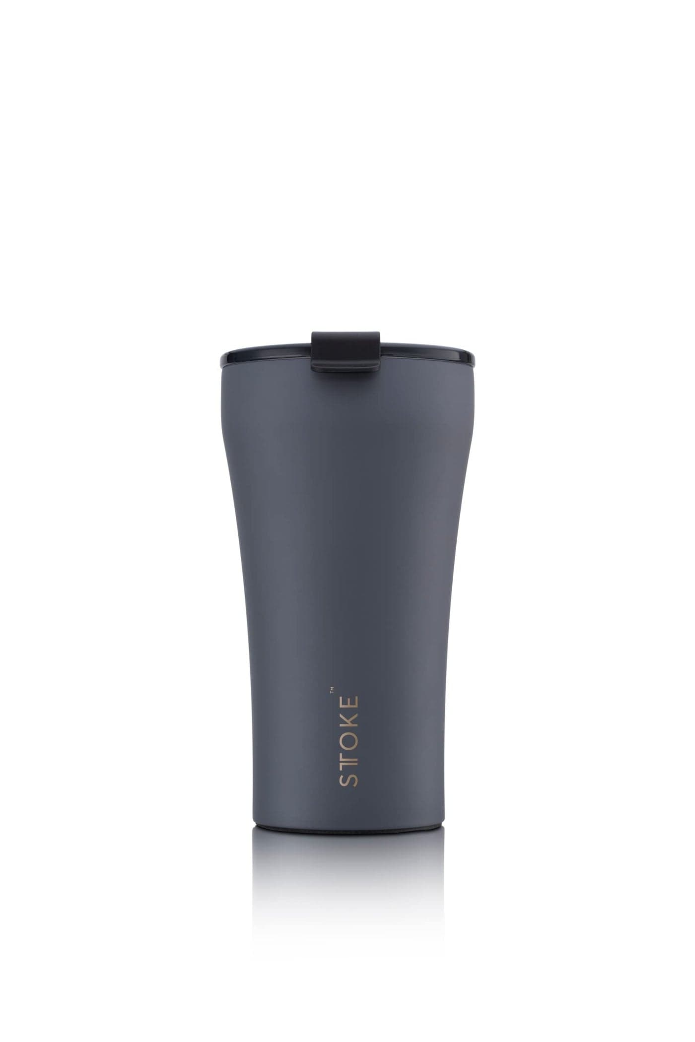 Sttoke Leakproof Ceramic Reusable Coffee Cup 12 oz Slated Grey