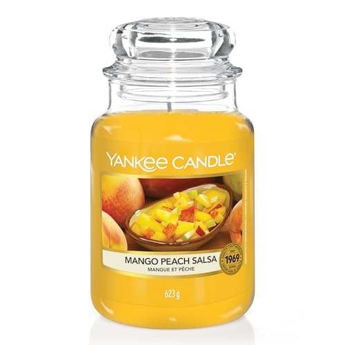 Yankee Candle Scented Candle Mango Peach Salsa Large Jar Burn Time up to 150 Hours Perfect Mothers Day and Easter Gifts for Women