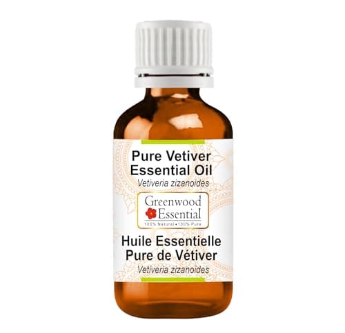 Greenwood Essential Vetiver Essential Oil Vetiveria zizanoides Pure NonSticky NonGreasy Lightweight Men Women All Skin Types Steam Distilled 5ml 016 oz