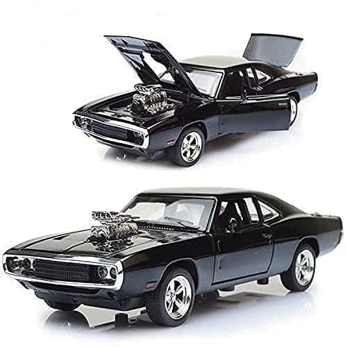 Kiddie Galaxia Fast & Furious 7 Model Car Sports Car 1:32 Exclusive Alloy Metal Pull Back Die-cast Diecast Metal Pullback Toy with Openable Doors & Light Music Toys for Kids【Colors as Per Stock】