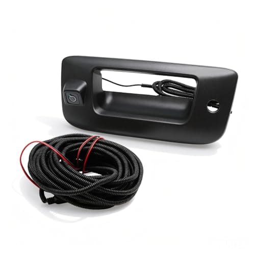 Yunnergo Rear View Backup Camera w/Tailgate Handle Compatible with 2007-2013 Silverado/Sierra 1500 2500HD 3500HD w/Keyhole, Backup Camera Kit, 170° Wide-Angle Lens, Black Outer Shell