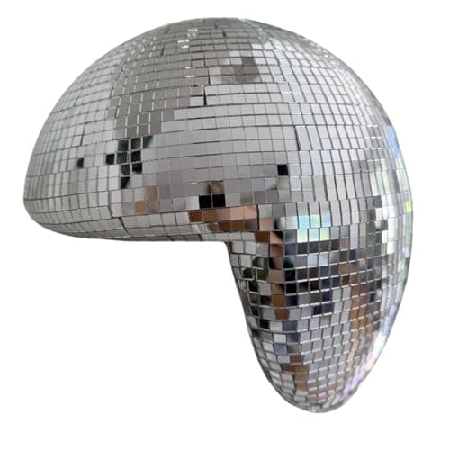 Melted Disco Ball DecorHandmade Reflective Mirror BallAesthetic Shelf Decor for Bedroom Office Living RoomUnique Sparkling Disco Sculpture Modern Home DecorSilver
