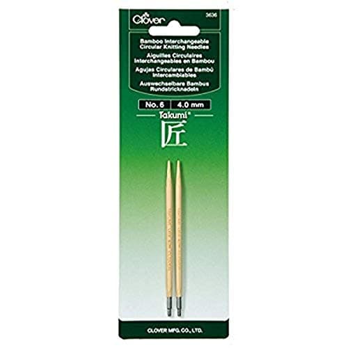 Clover Needlecraft Takumi No6 Bamboo Interchangeable Circular Knitting Needles