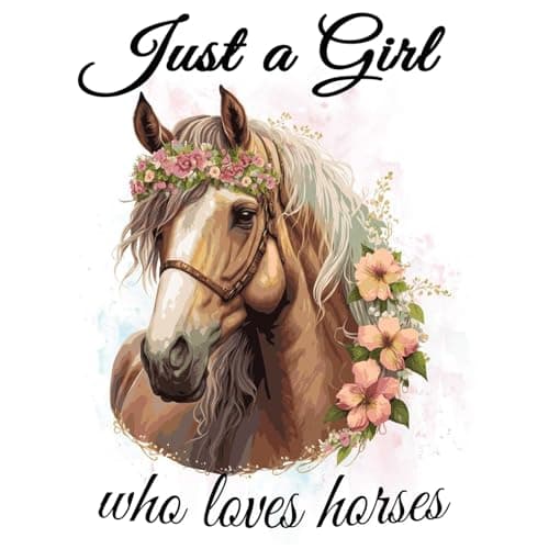GEEHEIY Horses Diamond Art Kits for Adults 5D Horse Diamond Painting Kits for Beginner DIY Flower Lover Gem Art Dots for Adults Perfect for Home Wall Decor 12x16 Inch