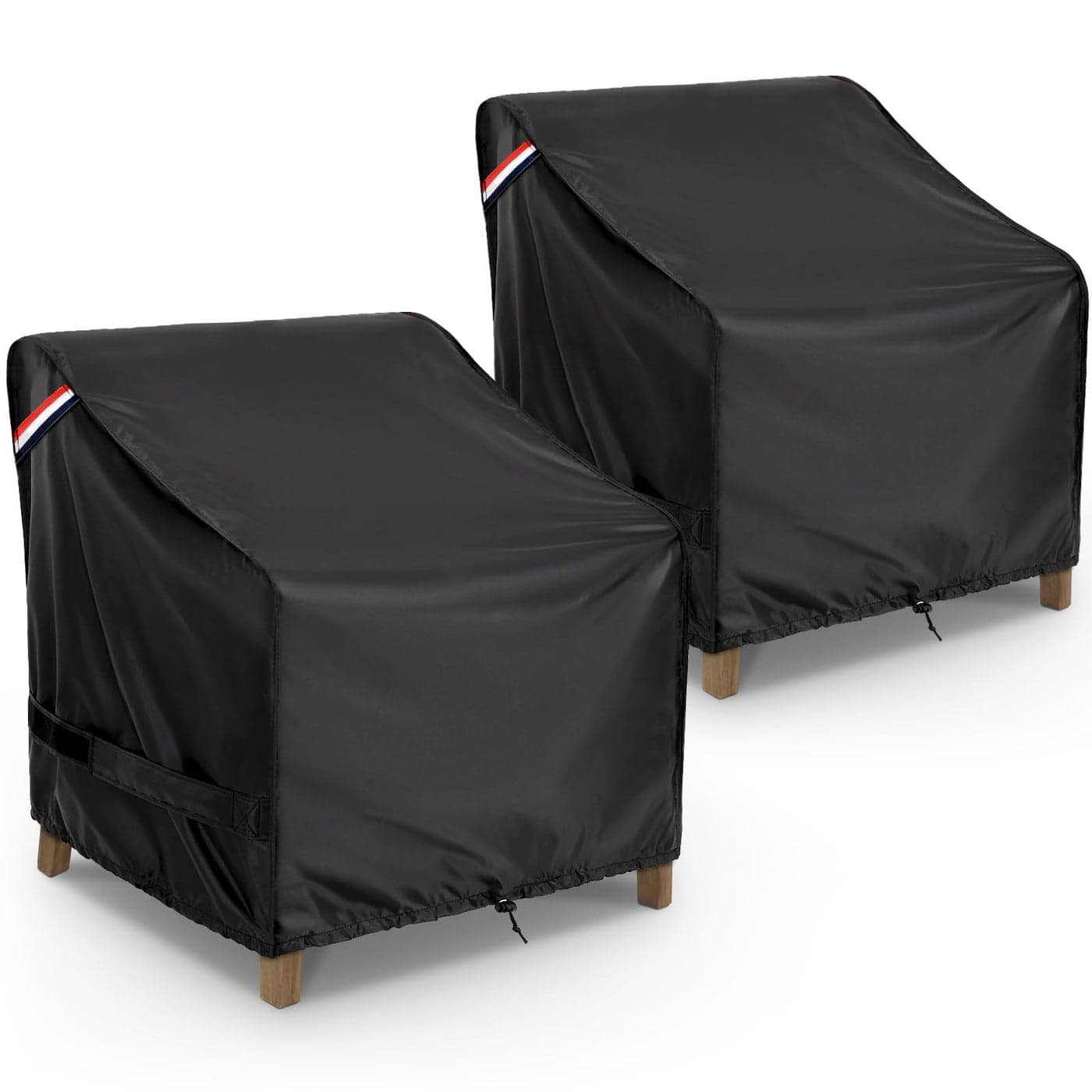 KylinLucky Waterproof Patio Chair Covers 2 Pack 29Wx30Dx36H Inches All Weather Heavy Duty Outdoor Furniture Covers Black