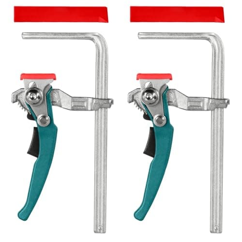 TOOLCOOL Quick Release Ratchet Track Saw Clamp Guide Rail Clamp for MFT Table and Guide Rail System (2 Pack)